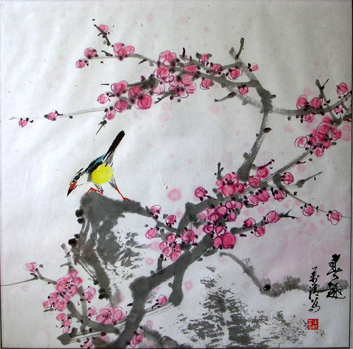 作者：魏万清&nbsp;花鸟&nbsp;￥：赏真阁藏品&nbsp;单击鼠标查看大图！