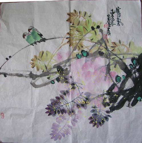 作者：陆大有&nbsp;花鸟&nbsp;￥：1500&nbsp;单击鼠标查看大图！