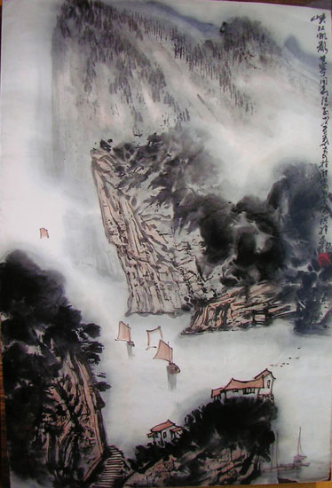 作者：洪维勤&nbsp;山水&nbsp;￥：3000&nbsp;单击鼠标查看大图！