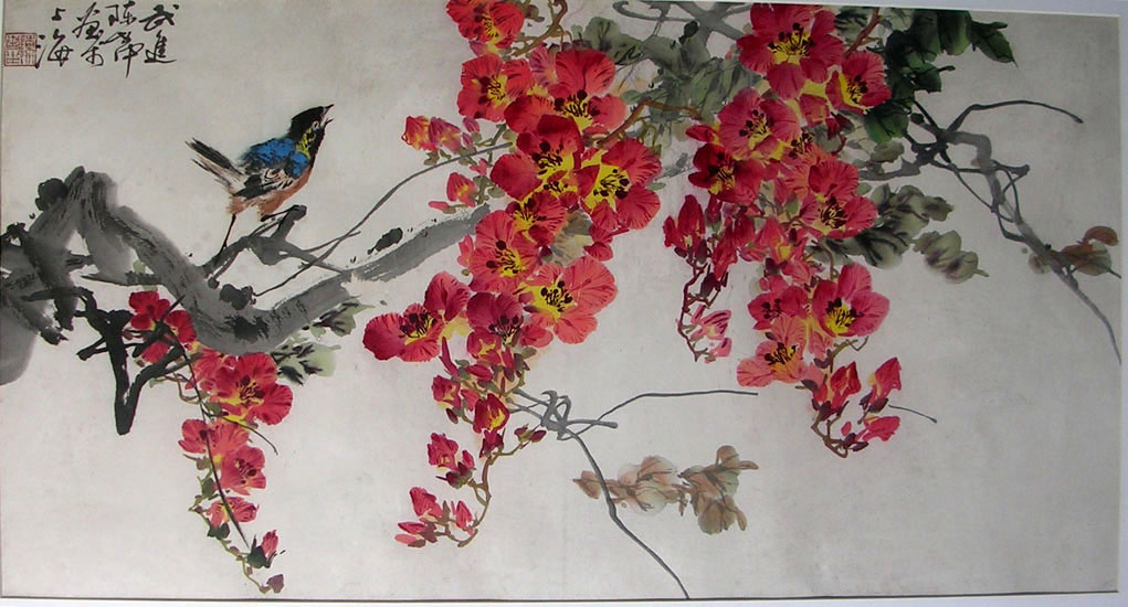 作者：陈世忠&nbsp;花鸟&nbsp;￥：赏真阁藏品&nbsp;单击鼠标查看大图！