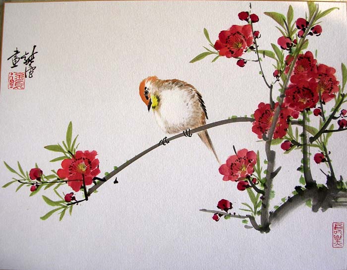 作者：徐纯原&nbsp;徐纯原 镜片花鸟&nbsp;￥：赏真阁藏品&nbsp;单击鼠标查看大图！