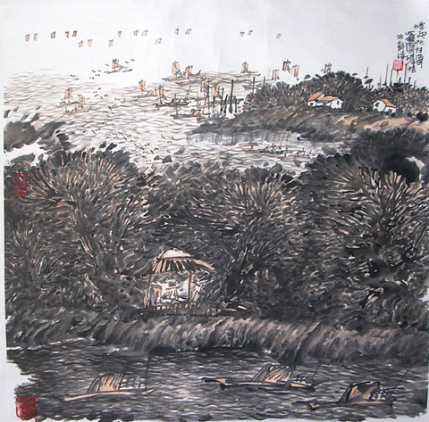 作者：罗国玮&nbsp;山水&nbsp;￥：赏真阁藏品&nbsp;单击鼠标查看大图！