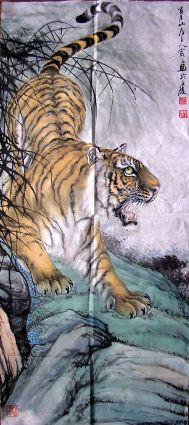作者：王寅之&nbsp;老虎&nbsp;￥：赏真阁藏画&nbsp;单击鼠标查看详细介绍！