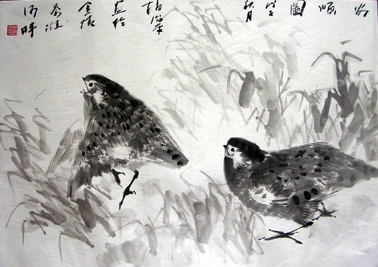 作者：赵治平&nbsp;花鸟&nbsp;￥：协商&nbsp;单击鼠标查看大图！