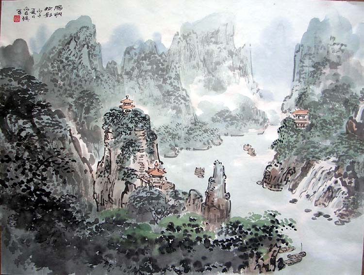 作者：尚君励&nbsp;山水&nbsp;￥：協商&nbsp;单击鼠标查看大图！