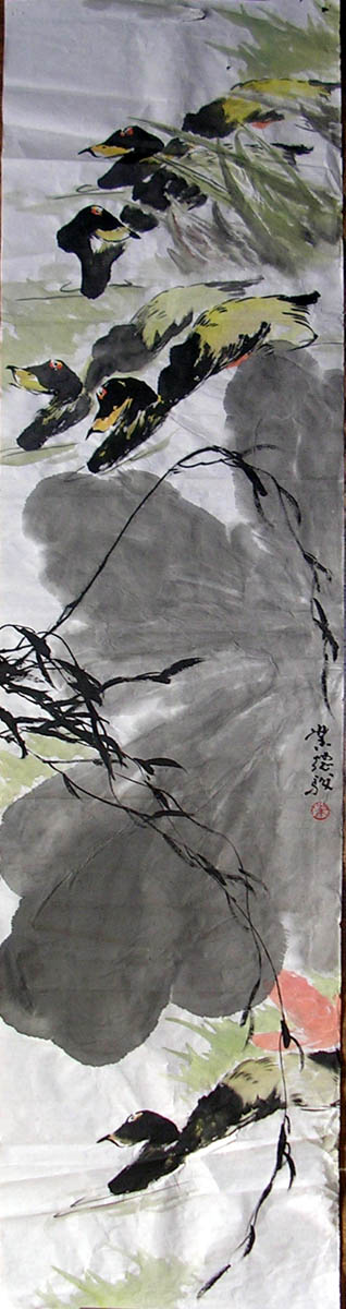 作者：业德骏&nbsp; 花鸟四条屏&nbsp;￥：00000&nbsp;单击鼠标查看大图！