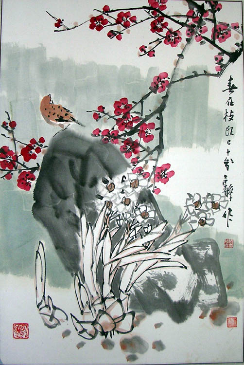 作者：张继馨&nbsp;  花鸟  &nbsp;￥：协商&nbsp;单击鼠标查看大图！