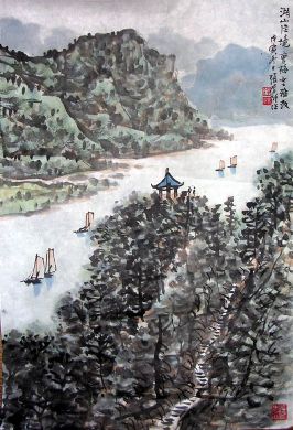 作者：张学成&nbsp;山水&nbsp;￥：赏真阁藏品&nbsp;单击鼠标查看详细介绍！