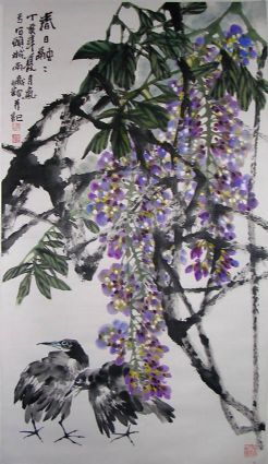 作者：邱炽铭&nbsp;  花鸟&nbsp;￥：赏真阁藏品&nbsp;单击鼠标查看详细介绍！