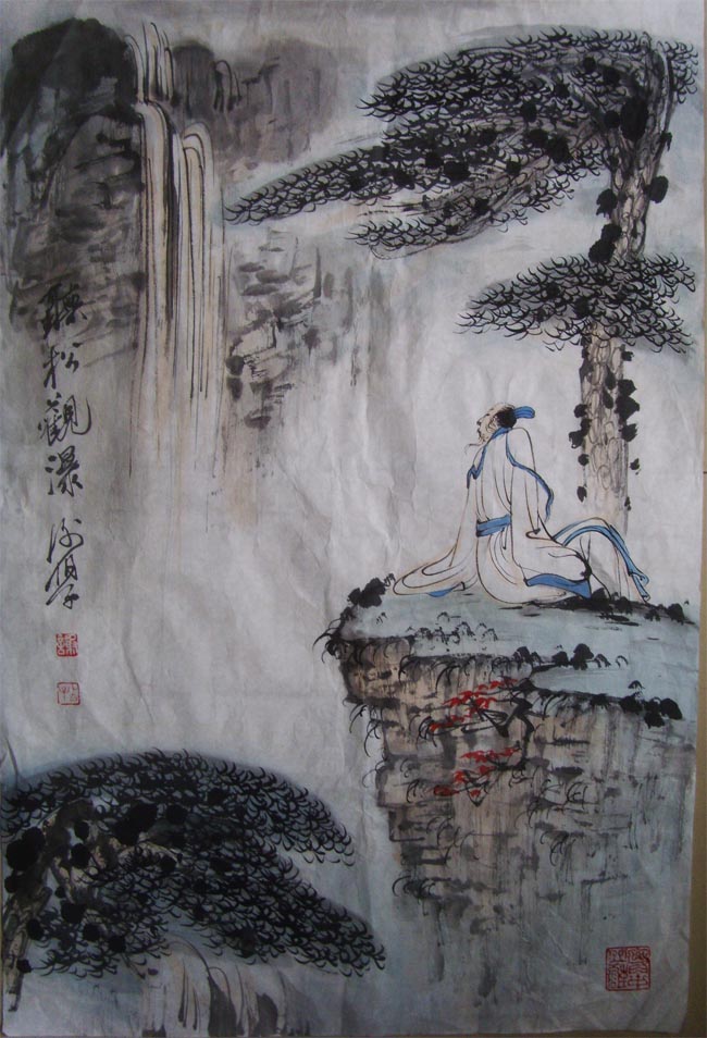 作者：谢伯子&nbsp;人物山水&nbsp;￥：赏真阁藏品&nbsp;单击鼠标查看大图！