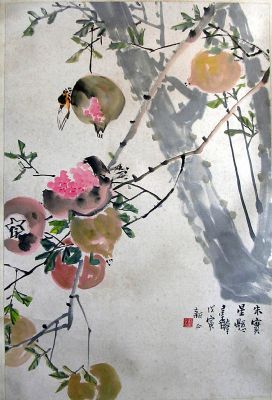 作者：张继馨&nbsp;花鸟&nbsp;￥：赏真阁藏品&nbsp;单击鼠标查看详细介绍！