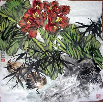 作者：邱炽铭&nbsp;花鸟&nbsp;￥：赏真阁藏品&nbsp;单击鼠标查看详细介绍！