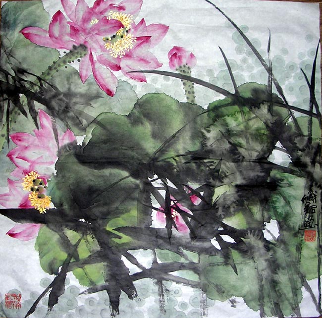 作者：邱炽铭&nbsp;花鸟&nbsp;￥：赏真阁藏品&nbsp;单击鼠标查看大图！