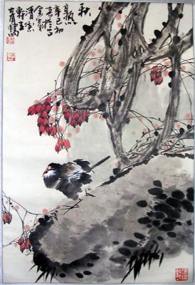 作者：陆大有&nbsp;花鸟&nbsp;￥：赏真阁藏品&nbsp;单击鼠标查看详细介绍！