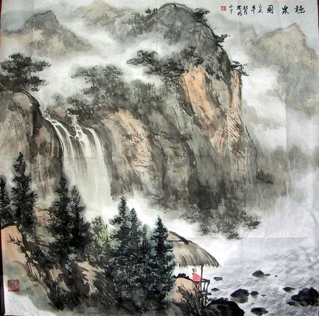 作者：傅瑜明&nbsp;山水&nbsp;￥：赏真阁藏品&nbsp;单击鼠标查看大图！