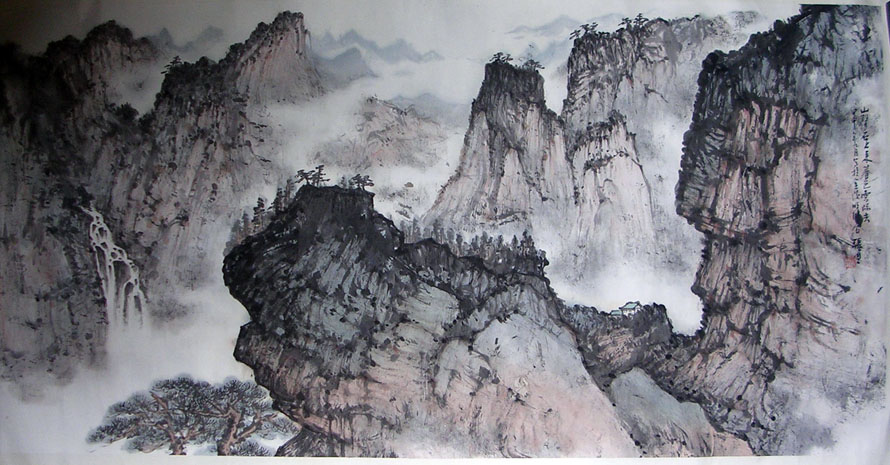 作者：张尔宾&nbsp;山水&nbsp;￥：藏品&nbsp;单击鼠标查看大图！