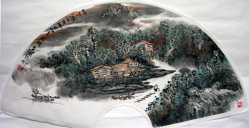 作者：张乃冬&nbsp;山水扇面&nbsp;￥：1000&nbsp;单击鼠标查看大图！