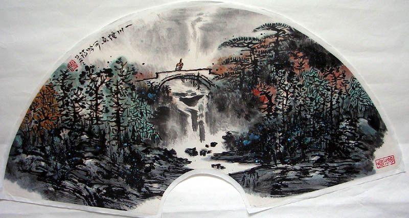 作者：张乃冬&nbsp;山水扇面&nbsp;￥：1000&nbsp;单击鼠标查看大图！