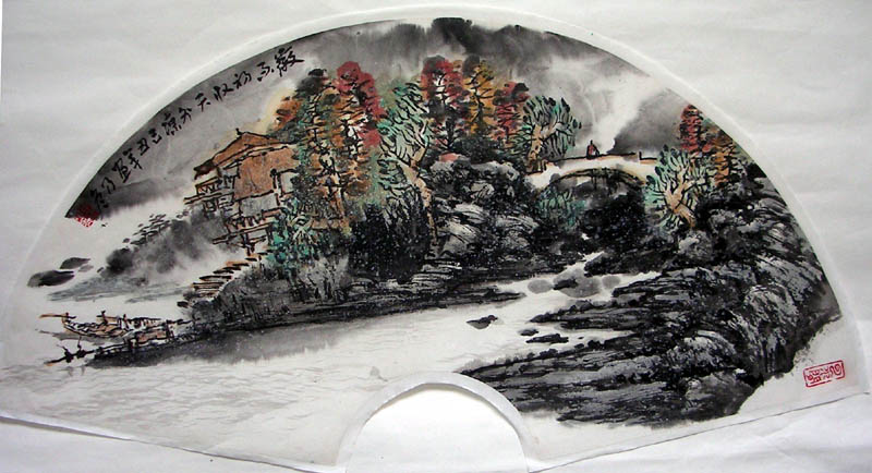 作者：张乃冬&nbsp;山水扇面&nbsp;￥：1000&nbsp;单击鼠标查看大图！