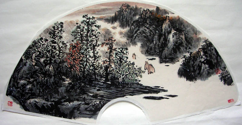 作者：张乃冬&nbsp;山水扇面&nbsp;￥：1000&nbsp;单击鼠标查看大图！