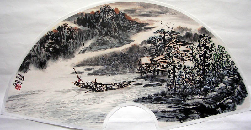 作者：张乃冬&nbsp;山水扇面&nbsp;￥：1000&nbsp;单击鼠标查看大图！
