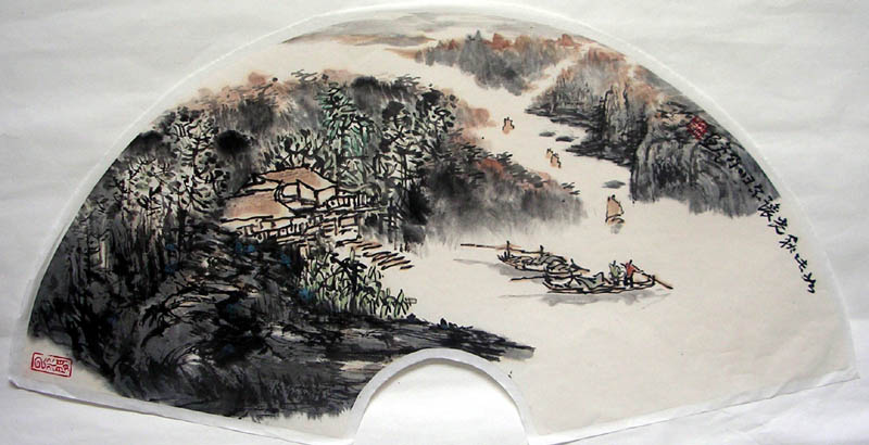 作者：张乃冬&nbsp;山水扇面&nbsp;￥：1000&nbsp;单击鼠标查看大图！