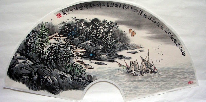 作者：张乃冬&nbsp;山水扇面&nbsp;￥：1000&nbsp;单击鼠标查看大图！