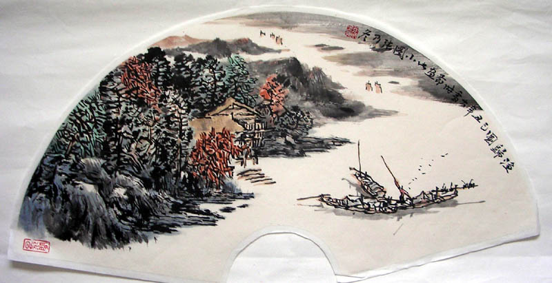 作者：张乃冬&nbsp;山水扇面&nbsp;￥：1000&nbsp;单击鼠标查看大图！