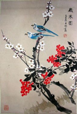 作者：张正吟&nbsp;  花鸟&nbsp;￥：赏真阁藏品&nbsp;单击鼠标查看详细介绍！