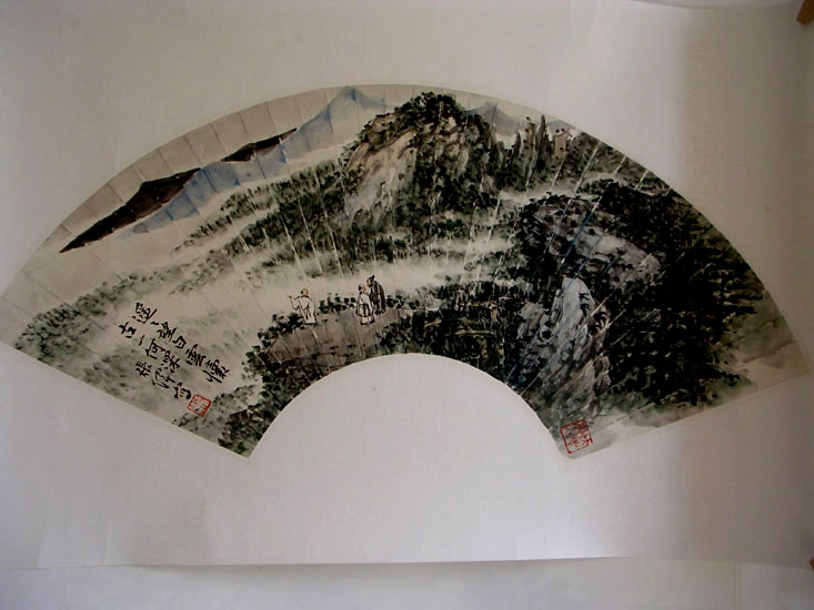 作者：张伟&nbsp;山水 扇  面&nbsp;￥：12000&nbsp;单击鼠标查看大图！