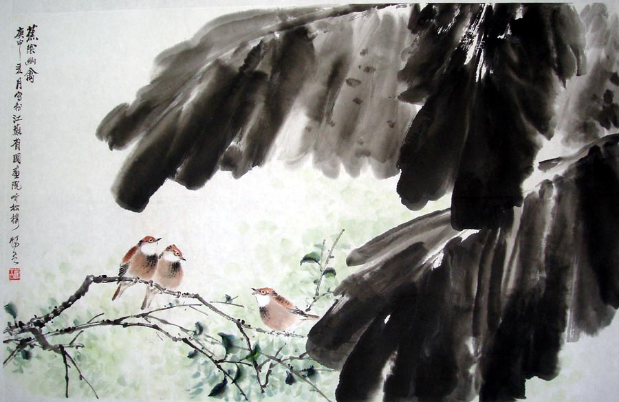 作者：叶矩吾&nbsp;花鸟&nbsp;￥：赏真阁藏品&nbsp;单击鼠标查看大图！