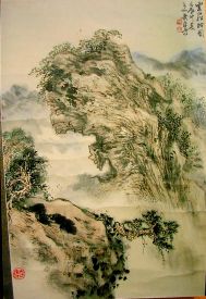 作者：萧 平&nbsp; 云山松柏&nbsp;￥：赏真阁藏品&nbsp;单击鼠标查看详细介绍！