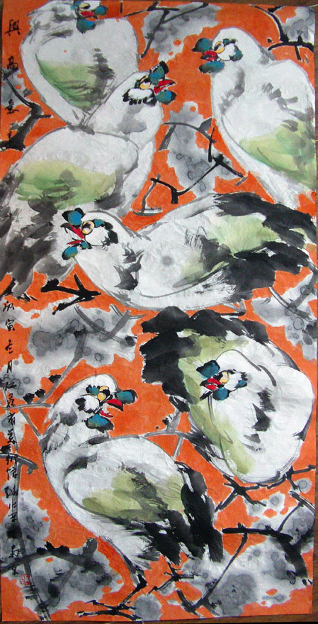 作者：赵治平&nbsp;花鸟&nbsp;￥：协商&nbsp;单击鼠标查看大图！