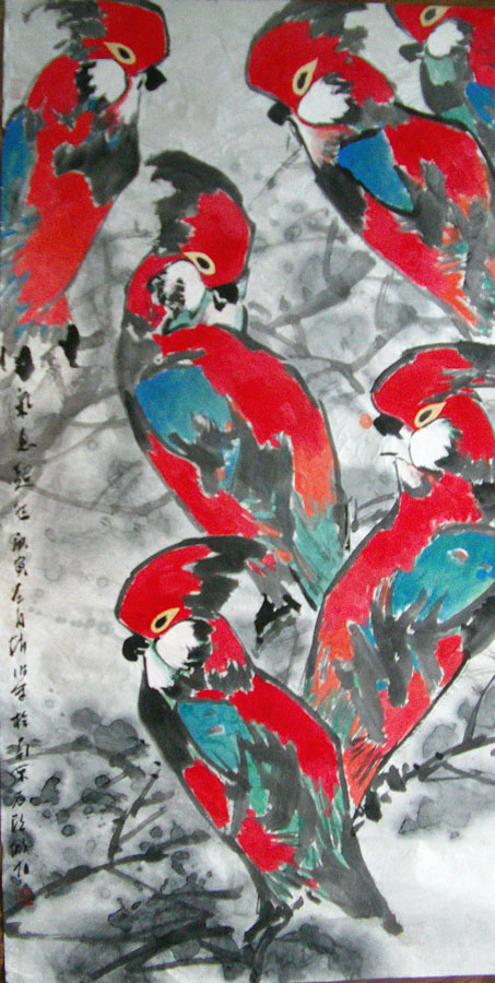 作者：赵治平&nbsp;花鸟&nbsp;￥：协商&nbsp;单击鼠标查看大图！