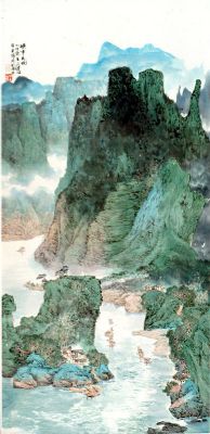 作者：华 拓&nbsp;山水&nbsp;￥：赏真阁藏品&nbsp;单击鼠标查看详细介绍！