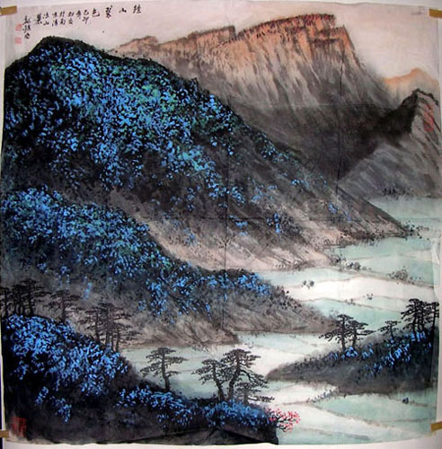 作者：魏镇&nbsp;山水 钟山翠色&nbsp;￥：赏真阁藏品&nbsp;单击鼠标查看大图！