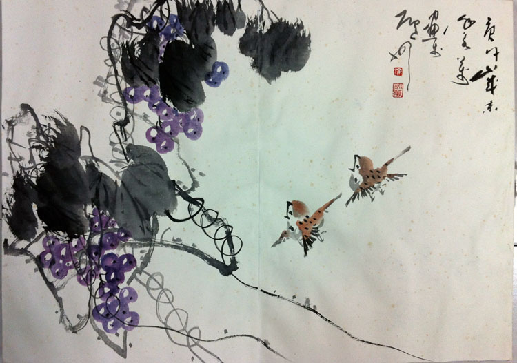 作者：徐永万&nbsp;花鸟&nbsp;￥：协商&nbsp;单击鼠标查看大图！