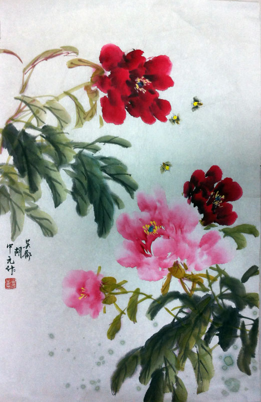 作者：胡中元&nbsp;花鸟&nbsp;￥：协商&nbsp;单击鼠标查看大图！