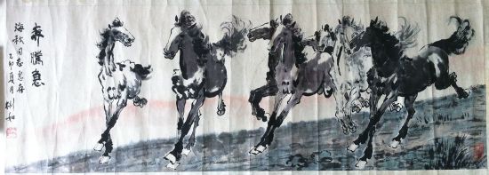 作者：沈彬如&nbsp;八骏图&nbsp;￥：协商&nbsp;单击鼠标查看详细介绍！