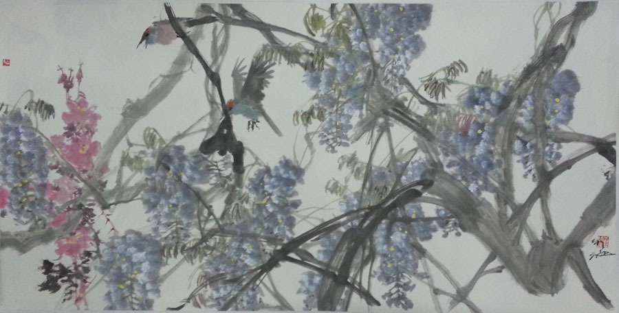 作者：潘裕珏&nbsp;花鸟&nbsp;￥：协商&nbsp;单击鼠标查看大图！