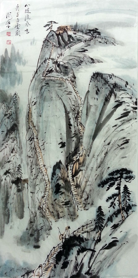 作者：谢伯子&nbsp;山水&nbsp;￥：协商&nbsp;单击鼠标查看大图！