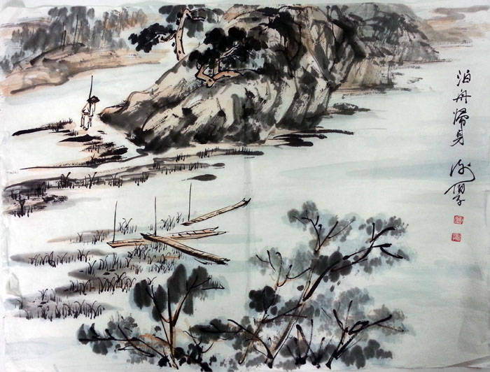 作者：谢伯子&nbsp;山水&nbsp;￥：协商&nbsp;单击鼠标查看大图！