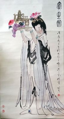 作者：孙炳吾&nbsp;人物《宾至图》&nbsp;￥：协商&nbsp;单击鼠标查看详细介绍！