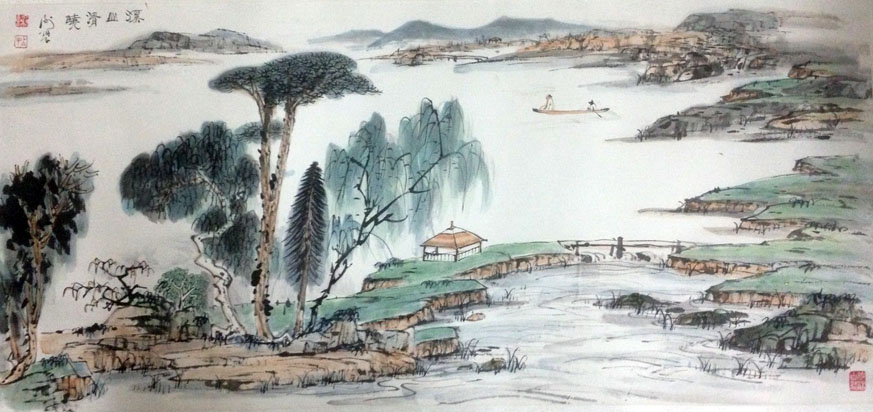 作者：谢伯子&nbsp;山水&nbsp;￥：协商&nbsp;单击鼠标查看大图！