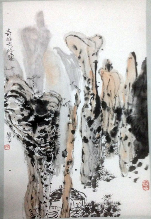 作者：朱道平&nbsp;山水&nbsp;￥：协商&nbsp;单击鼠标查看大图！