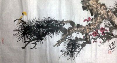 作者：徐纯原&nbsp;松雀图&nbsp;￥：協商&nbsp;单击鼠标查看详细介绍！