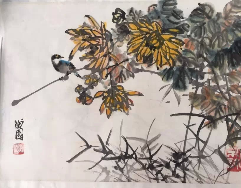 作者：侯留园&nbsp;花鸟&nbsp;￥：协商&nbsp;单击鼠标查看大图！