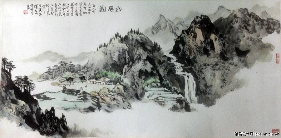 作者：傅二石&nbsp;山水&nbsp;￥：协商&nbsp;单击鼠标查看大图！