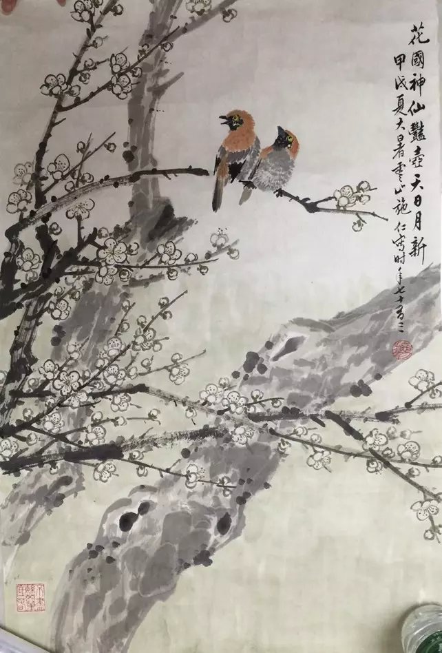 作者：施仁&nbsp;花鸟&nbsp;￥：协商&nbsp;单击鼠标查看大图！