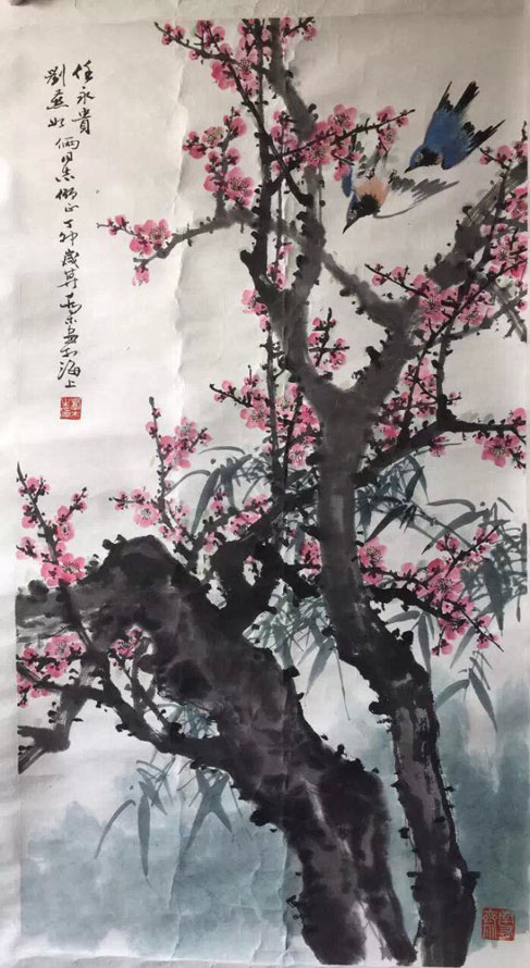 作者：乔木&nbsp;花鸟　梅雀图&nbsp;￥：协商&nbsp;单击鼠标查看大图！